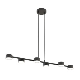Lampa wisząca podłużna Megara IV 95cm czarna Emibig