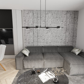 Lampa wisząca podłużna minimalistyczna Sora IV 80cm czarna Emibig
