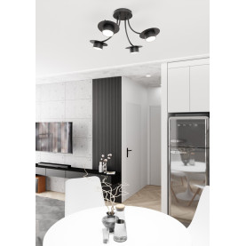 Lampa sufitowa 4 punktowa Enso 58cm czarna Emibig