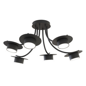 Lampa sufitowa 6 punktowa Enso 60cm czarna Emibig