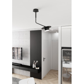 Lampa sufitowa na wysięgniku Mizu czarna Emibig