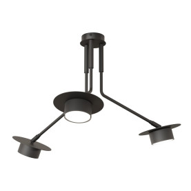 Lampa sufitowa na wysięgnikach Mizu III czarna Emibig