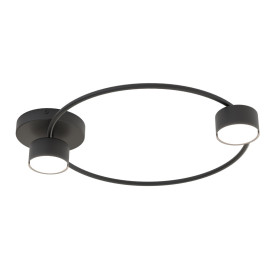 Plafon ring 2 punktowy Lucio 48cm czarny Emibig