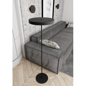 Lampa podłogowa z płaskim kloszem Nemo 40cm H135cm czarna Emibig