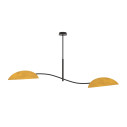 Lampa sufitowa welurowa 2 punktowa Lotus musztardowy / czarny Emibig