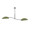 Lampa sufitowa welurowa 2 punktowa Lotus zielony / czarny Emibig