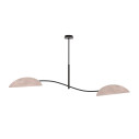 Lampa sufitowa welurowa 2 punktowa Lotus szary / czarny Emibig