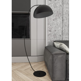 Lampa podłogowa łukowa Arcos 60cm H150cm czarna Emibig