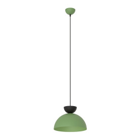 Lampa wisząca metalowa Lunaro 30cm zielony / czarny Emibig