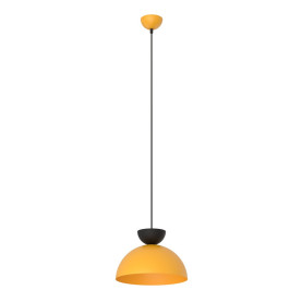 Lampa wisząca metalowa Lunaro 30cm pomarańczowy / czarny Emibig