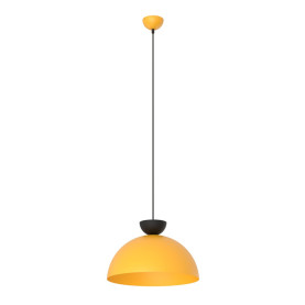 Lampa wisząca metalowa Lunaro 40cm pomarańczowy / czarny Emibig