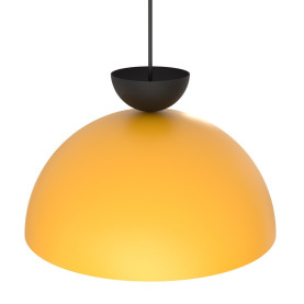 Lampa wisząca metalowa Lunaro 40cm pomarańczowy / czarny Emibig 2