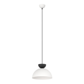 Lampa wisząca metalowa Lunaro 30cm biały / czarny Emibig