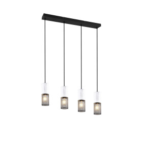 Lampa wisząca ażurowa loft Tosh IV 65cm czarno-biała Trio