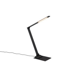 Lampa na biurko nowoczesna z usb i regulacją Travis LED czarna Trio