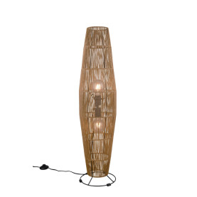 Lampka podłogowa boho Miki 103cm brązowo-czarna Reality