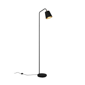 Lampa podłogowa z abażurem Buddy 148cm czarna Reality