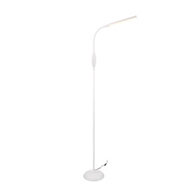 Lampa podłogowa ze ściemniaczem Toro LED 145cm biała Reality