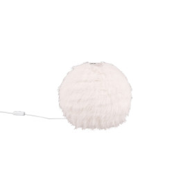 Lampa stołowa futrzana kula Furry 30cm piaskowa Reality