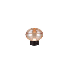 Lampa stołowa szklana retro Pearl LED 3000K 15,5cm bursztynowy / czarny Reality