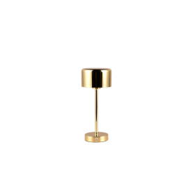 Lampa stołowa minimalistyczna z usb Jeff LED polerowany mosiądz Reality