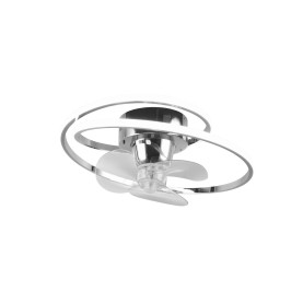 Plafon z pilotem i wiatrakiem Umea LED 50cm chrom Reality