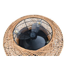 Plafon pleciony boho z wiatrakiem Lillesand 50cm brązowy Reality 2