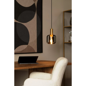 Lampa wisząca szklana Joanet 16cm szkło dymione Lucide