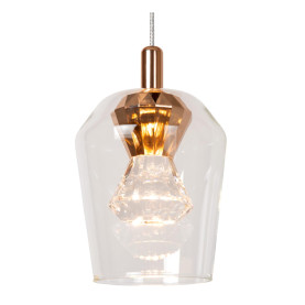 Lampa wisząca szklana glamour Berliane LED 2700K 13cm transparentna Lucide 2