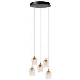 Lampa wisząca szklana 5 punktowa Berliane LED 2700K 34cm transparentna Lucide 2