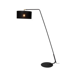 Lampa podłogowa z abażurem Kelso 48cm H180cm czarna Lucide 2