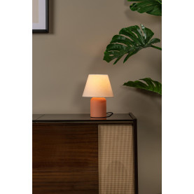 Lampa ceramiczna z abażurem Macia kremowy / terracotta Lucide