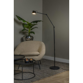 Lampa podłogowa regulowana ze ściemniaczem Milne LED 2700K 143cm czarna Lucide