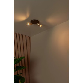 Reflektor sufitowy 2 punktowy Ritmo czarny / złoty mosiądz Lucide 2