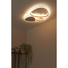 Plafon ze ściemniaczem i zmienną barwą światła Samling LED 2700K-4000K 62cm taupe Lucide 2