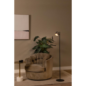 Lampa podłogowa z regulacją światła Skanska Rech LED 137cm czarny / szare żelazo Lucide