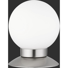 Lampa stołowa szklana kula Princess LED Biały/Nikiel Mat Reality do salonu i sypialni.