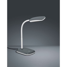 Funkcjonalna Lampa biurkowa Boa LED Tytanowa Reality do gabinetu i pracowni.