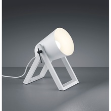 Lampa stołowa industrialna Marc Biały Mat Reality do sypialni i salonu.