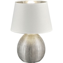 Lampa ceramiczna nowoczesna Luxor Biały/Srebrny Reality do salonu i sypialni.