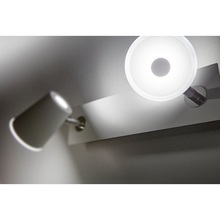 Nowoczesny Reflektor sufitowy podwójny Narcos II LED Biały Mat Trio do kuchni, przedpokoju i sypialni.