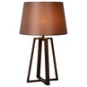 Lampa stołowa z abażurem Coffe 38 Rdzawa Lucide do sypialni, salonu i przedpokoju.