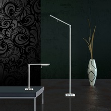Lampa podłogowa minimalistyczna Filigran Nikiel Mat Trio do salonu, sypialni i gabinetu.
