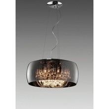 Lampa wisząca szklana glamour Vapore 50 Chrom Trio do sypialni, salonu i kuchni.