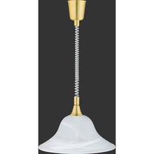 Stylizowana Lampa wisząca antyczna Viola 39 Biały/Mosiądz Mat Trio do hotelu i restauracji.