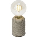 Nocna Lampa stołowa rustykalna Cardu Kremowa Brilliant do sypialni.