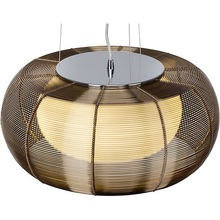 Lampa wisząca okrągła nowoczesna Relax 40 Brązowa/Chrom Brilliant do salonu, sypialni i kuchni.