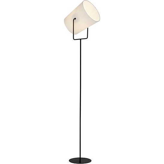 Designerska Lampa podłogowa z abażurem Bucket Czarna/Biała Brilliant do salonu, sypialni i gabinetu.