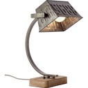 Lampa biurkowa industrialna Drake Czarna Stal Brilliant do gabinetu na biurko.
