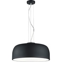 Minimalistyczna Lampa wisząca okrągła Baron 52 Czarny Mat Trio do kuchni, salonu i jadalni.